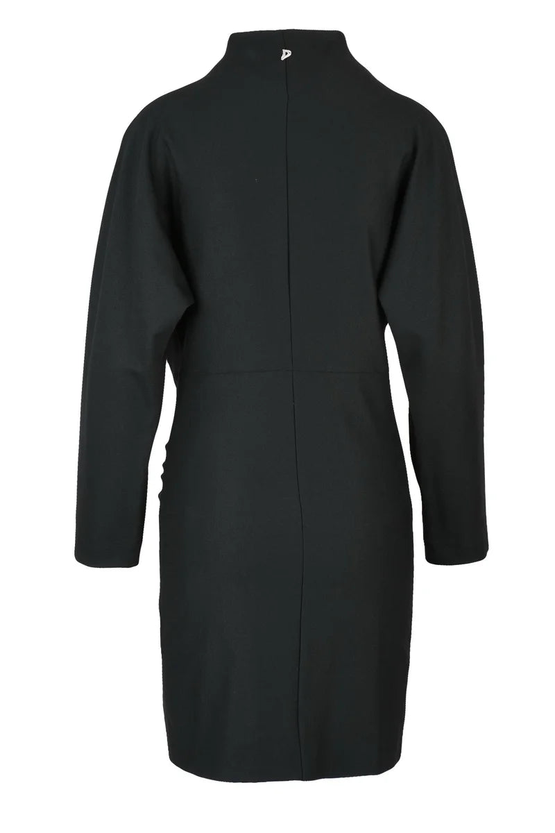 Black Sheath Dress with Batwing Sleeves