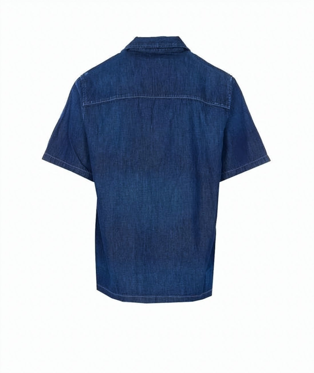 Cotton Short-Sleeve Denim Shirt
