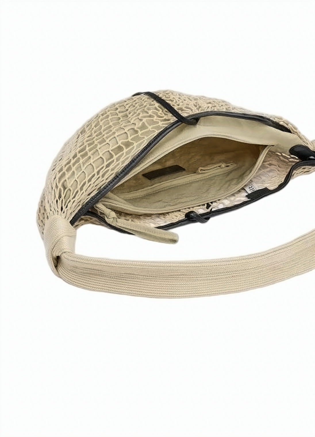 Crescent-Shaped Woven Net Lemaire Bag
