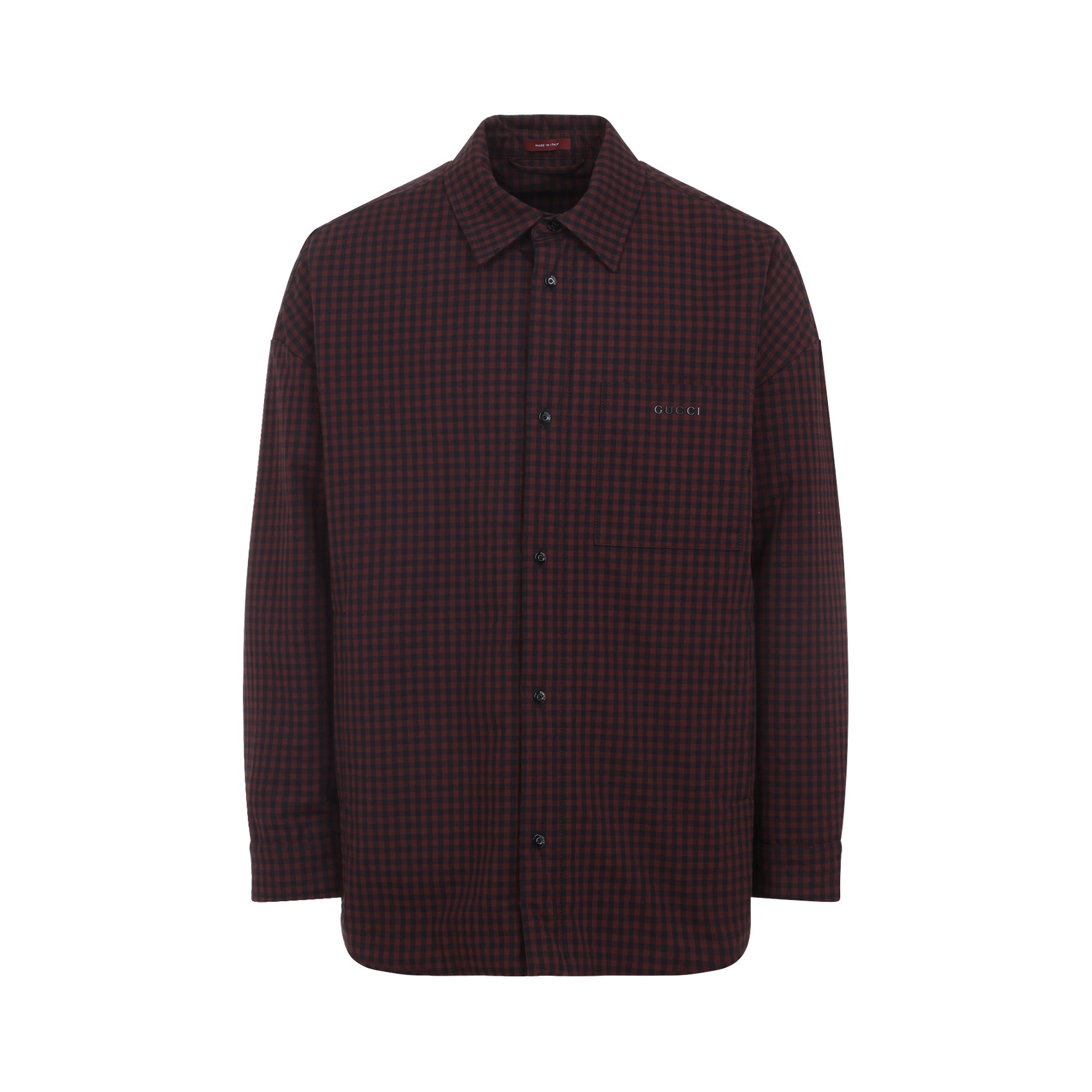 Burgundy Tailored Jacket With Subtle Checkered Pattern