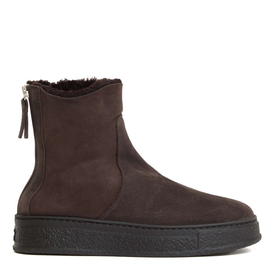 Suede Ankle Boots with Fur Lining