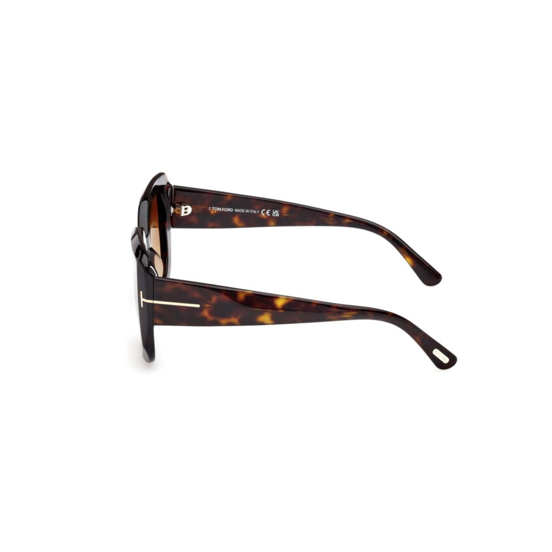 Ft1220 Oversized Tortoiseshell Square Sunglasses