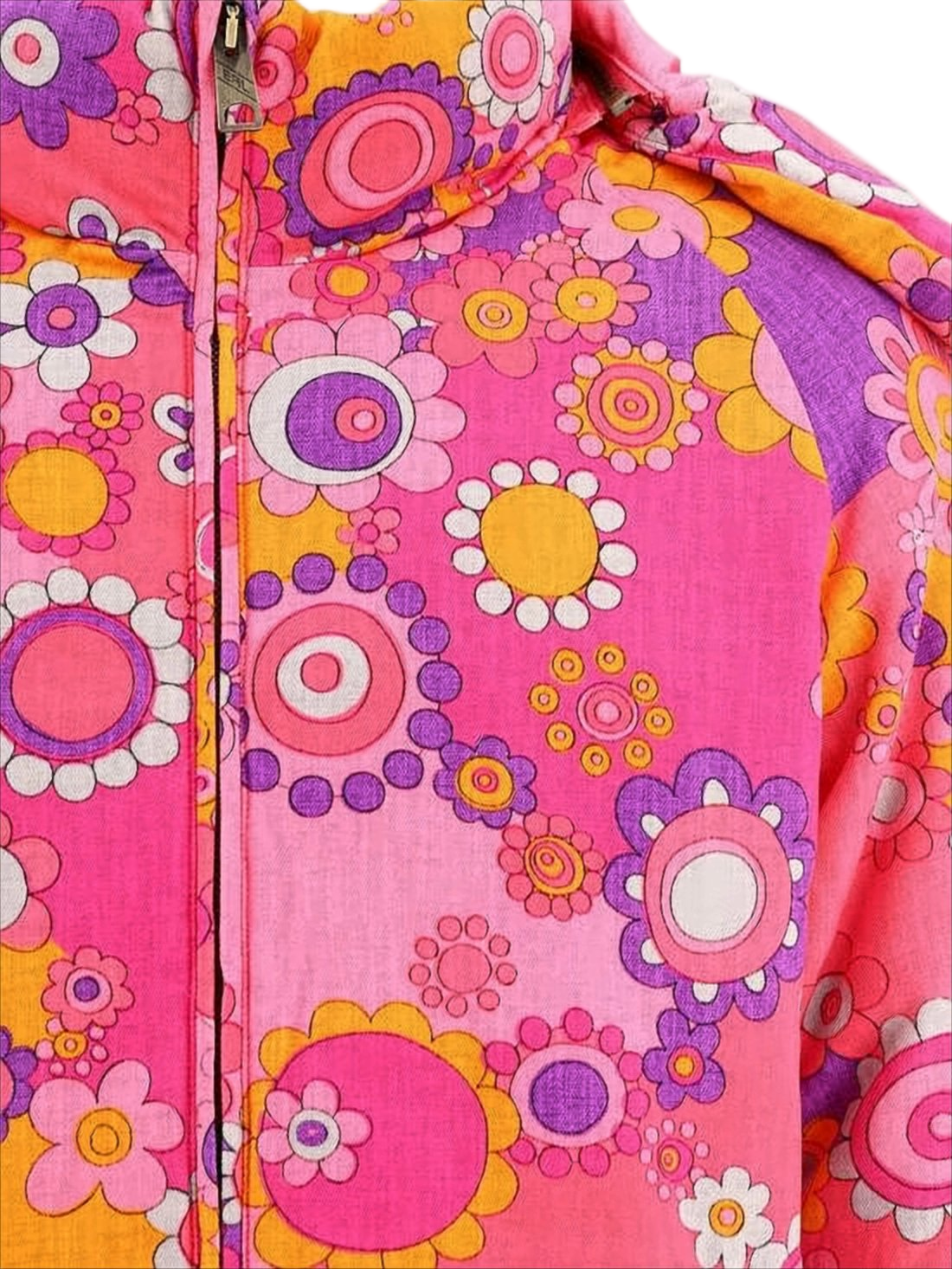 Psychedelic Floral Pattern Padded Jacket
