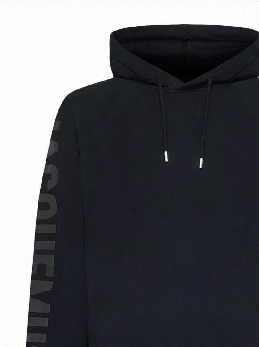 Minimalist Cotton Hoodie with Subtle Tonal Logo