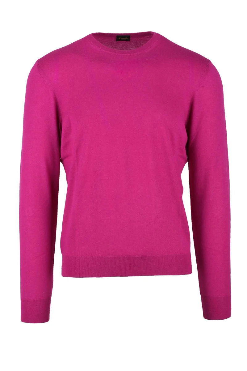 Thin Cashmere Crew Neck Pullover - Pink