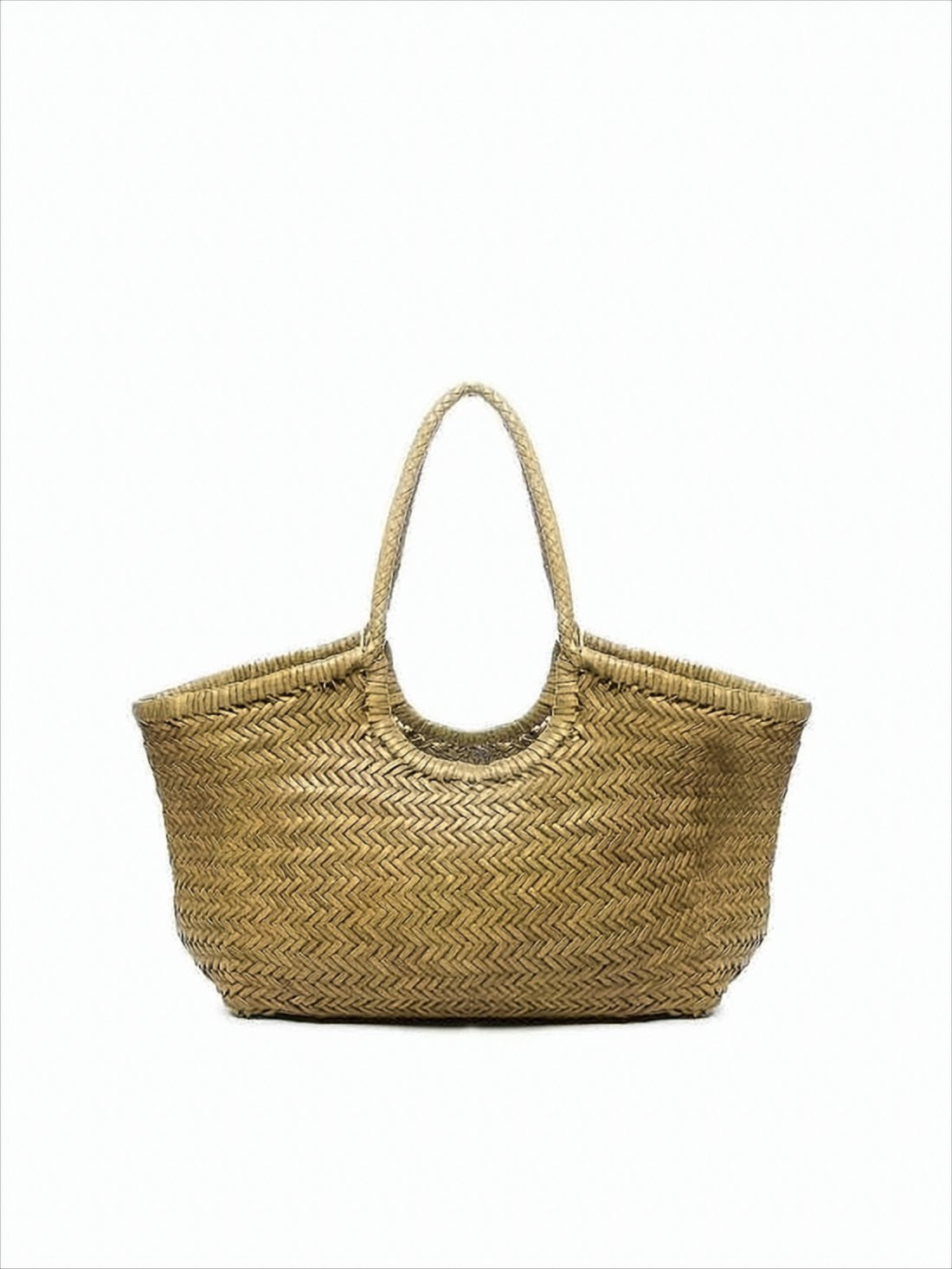 Woven Buffalo Leather Shoulder Bag
