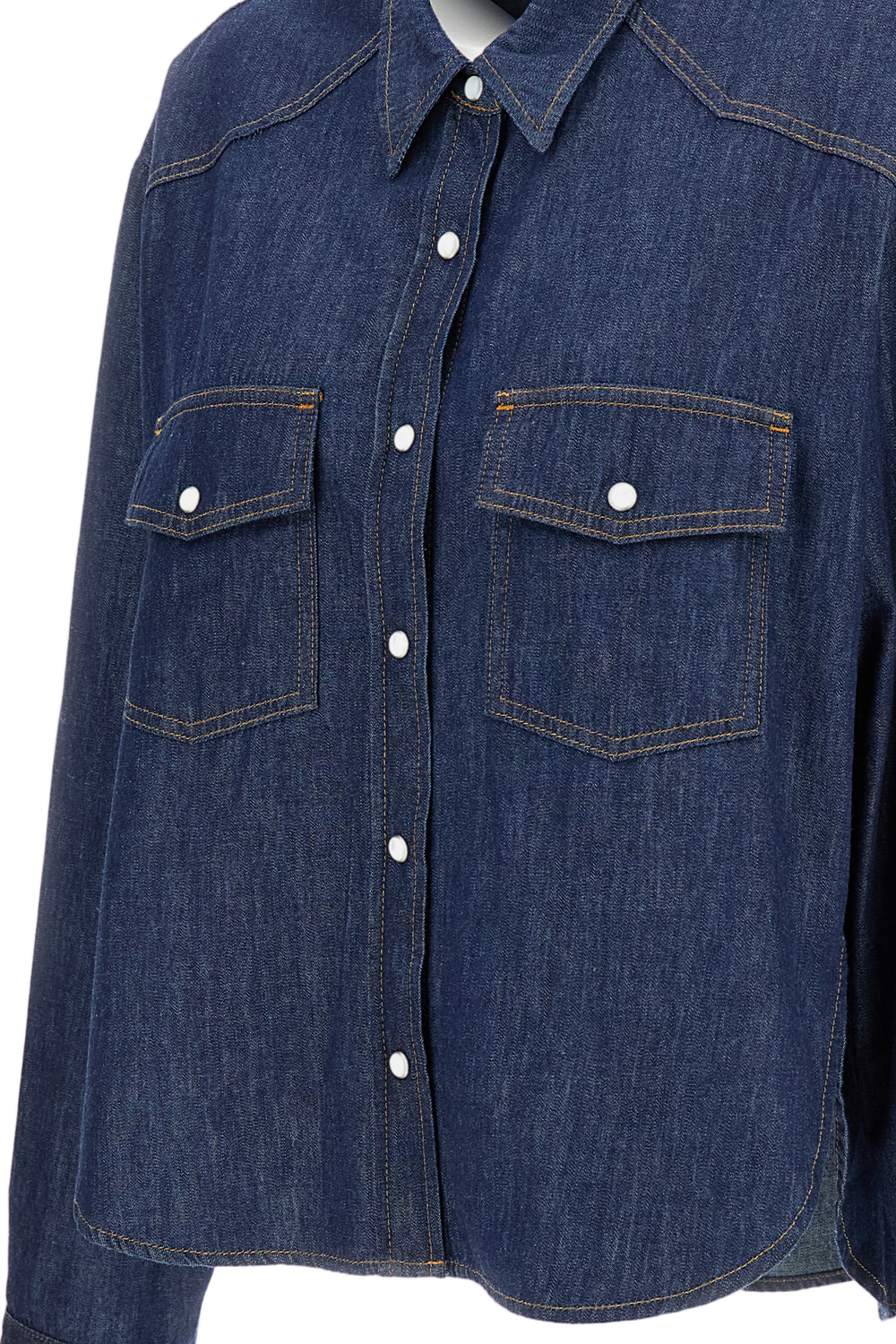 Structured Blue Jacket with Clean Lines