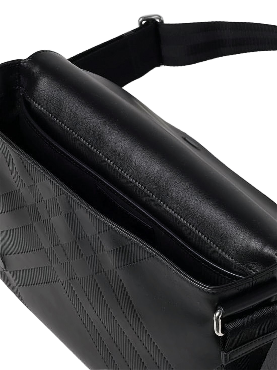 Embossed Calf Leather Crossbody Bag