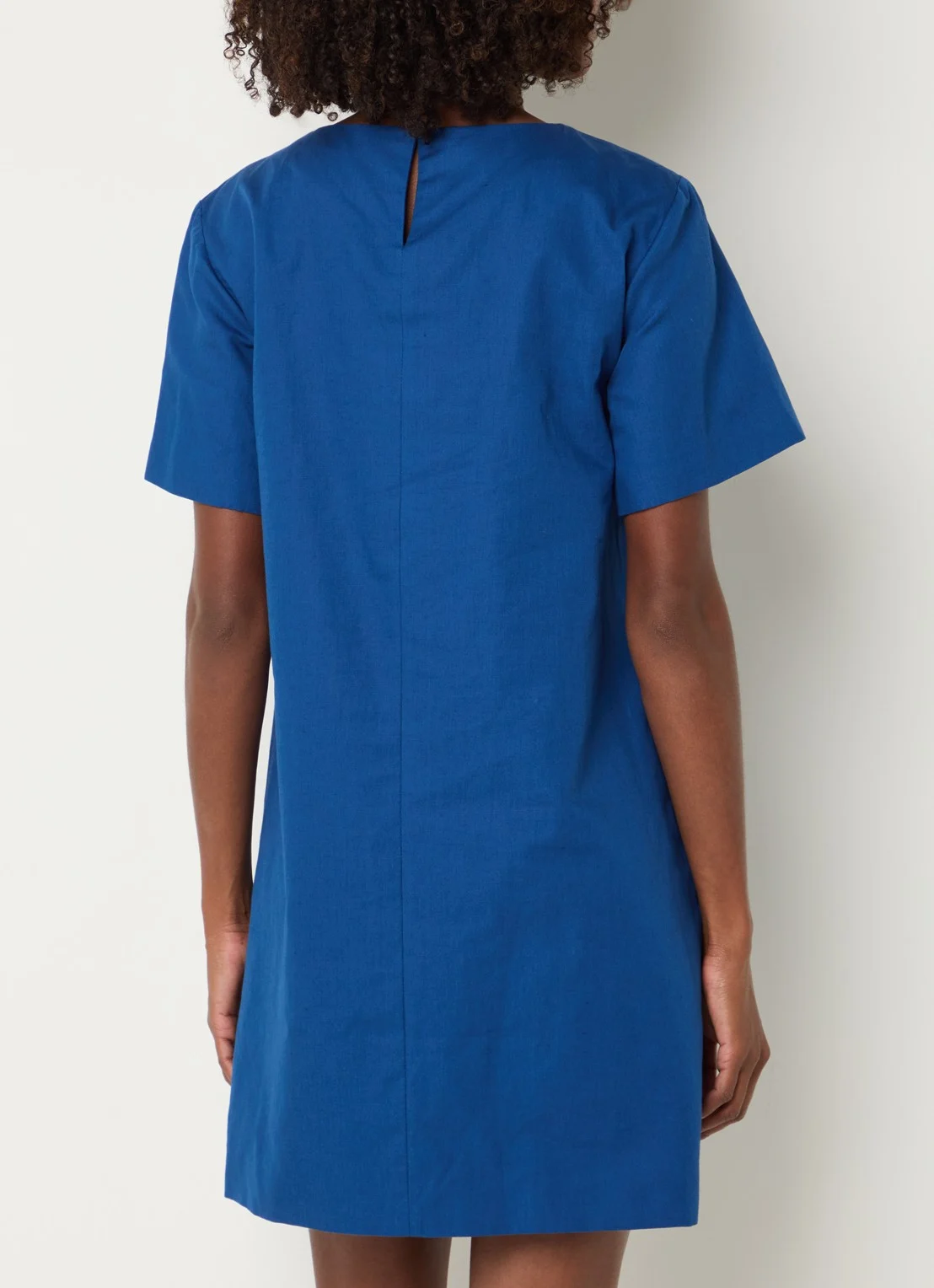 Straight Mini Dress with Keyhole Back Closure