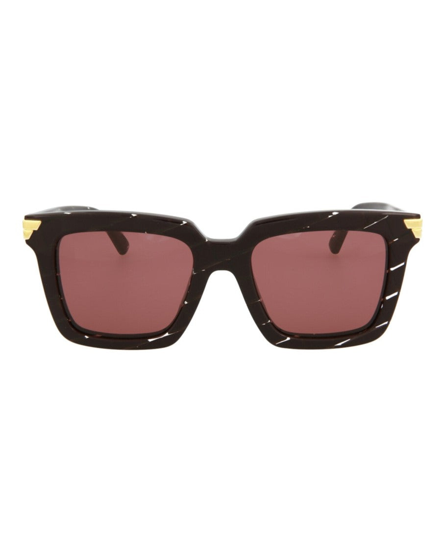 Rectangle-Frame Acetate Sunglasses