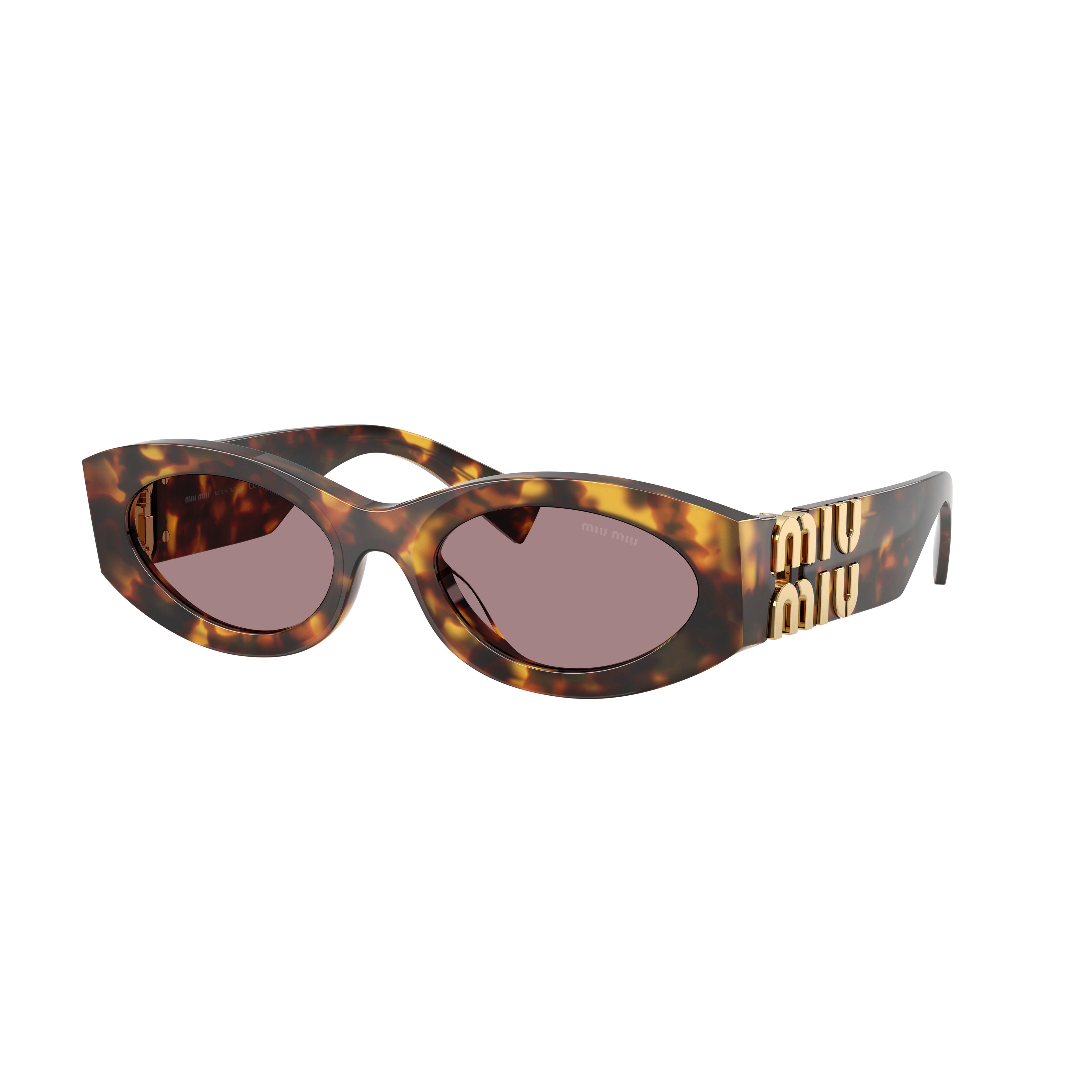 0mu 11ws Tortoiseshell Oval Sunglasses