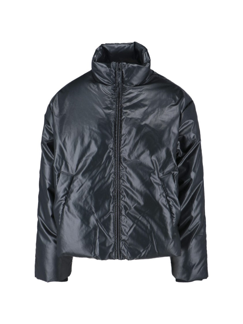 Structured Minimalist Jacket With Front Zipper Closure