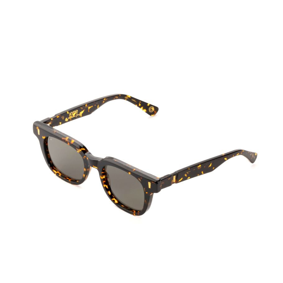 Justin Bold Square Tortoiseshell Sunglasses with Dark Lenses