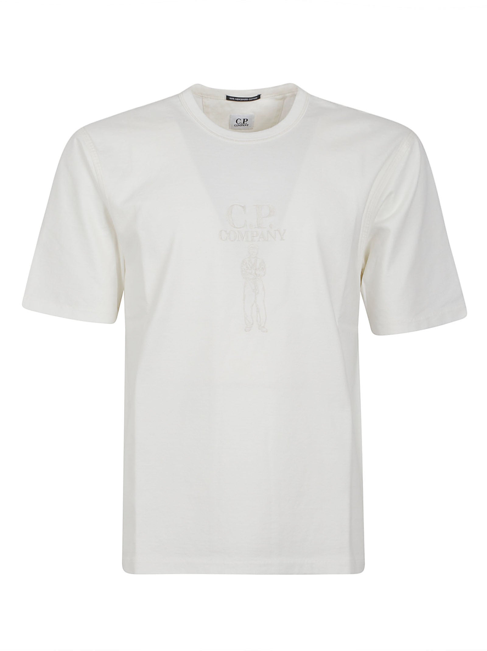 Minimalist Short-Sleeve Crew Neck T-Shirt with Embroidered Logo
