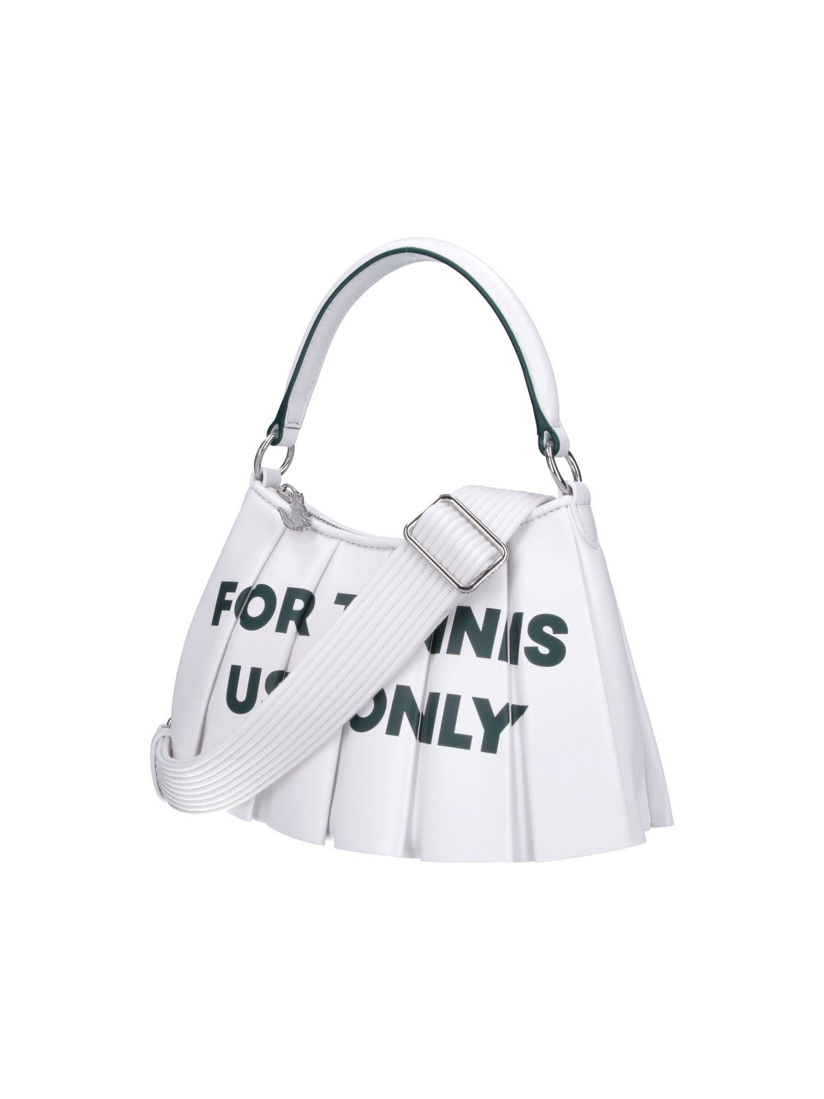 White Lenglen Small Contrast Logo Bag