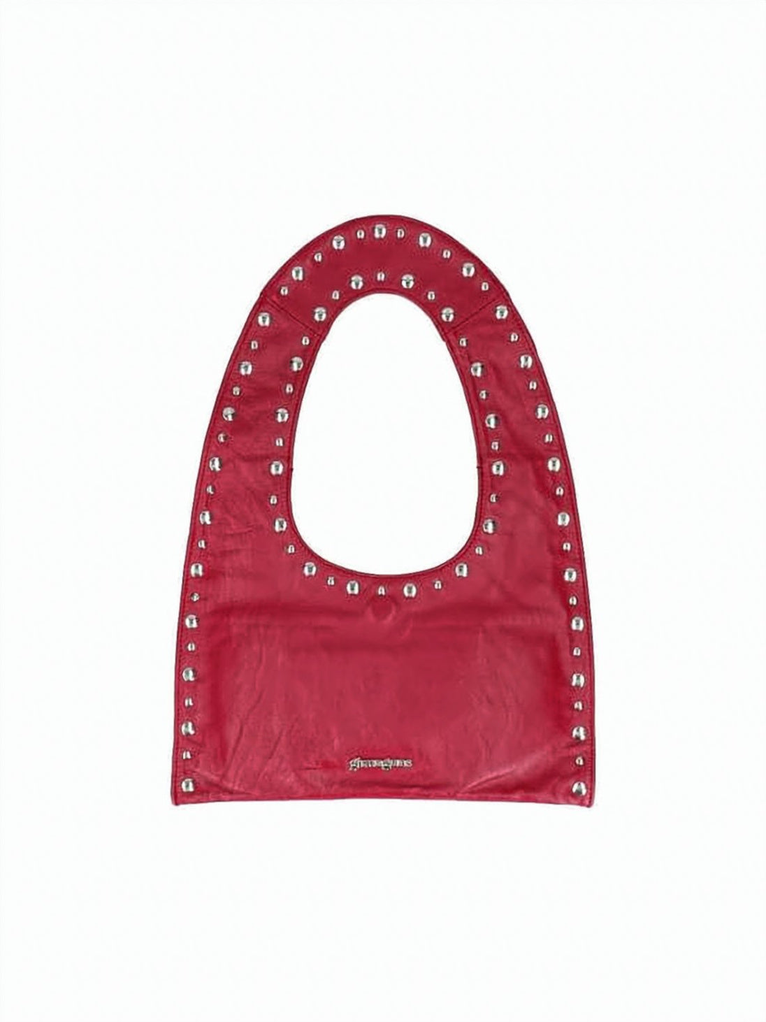 Rounded Rectangular Shoulder Bag with Cutout Handle