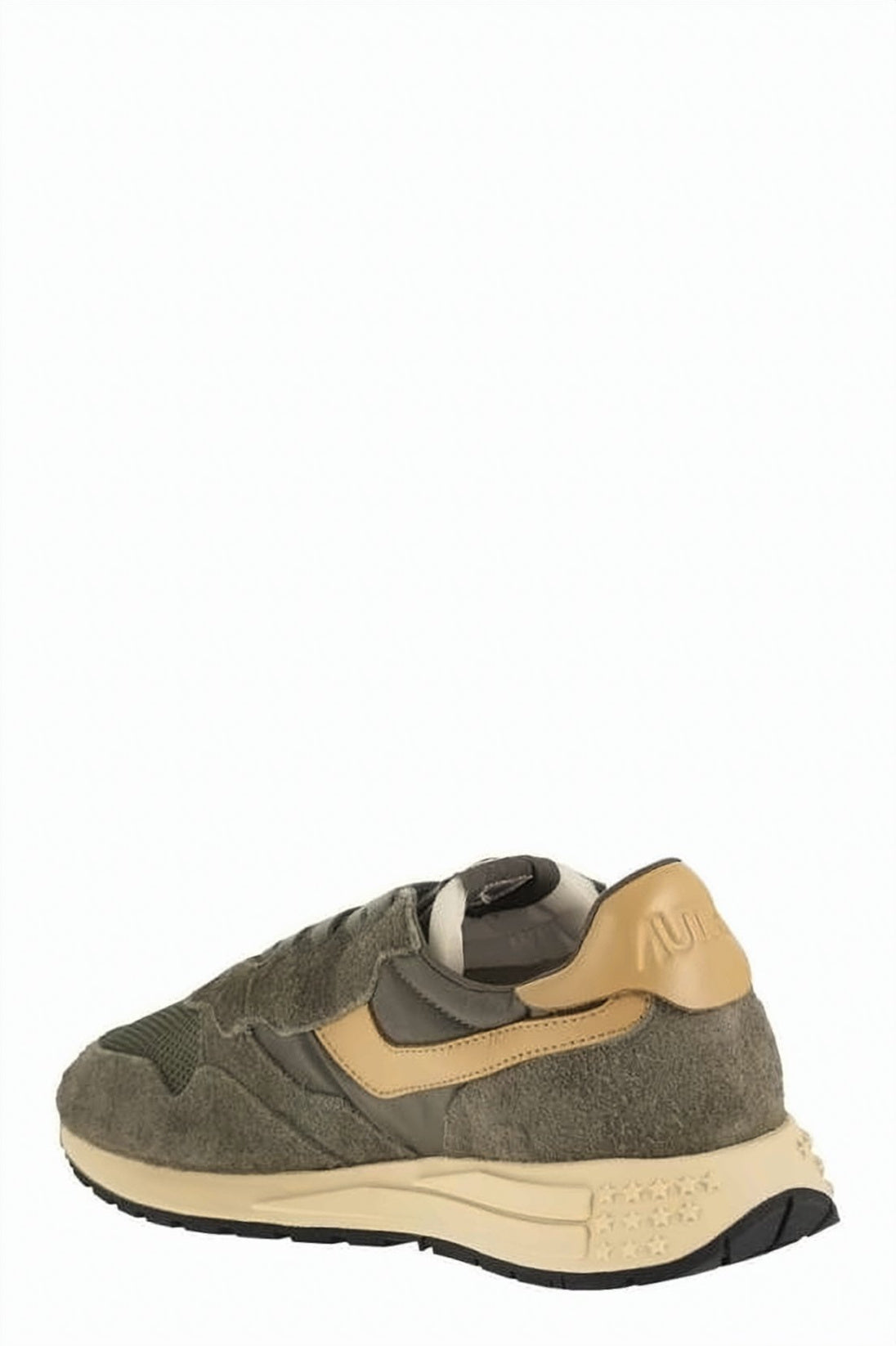 Layered Low-Top Sneakers in Suede