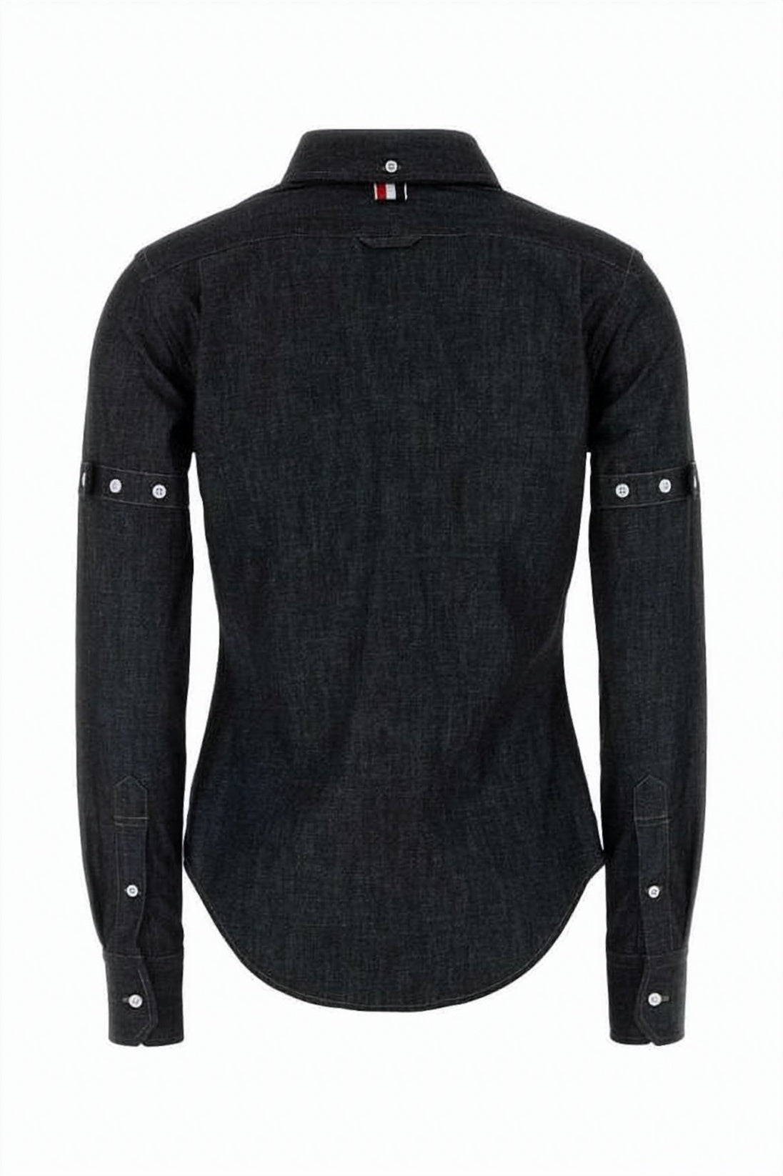 Tailored Denim Shirt with Classic Button-Down Front
