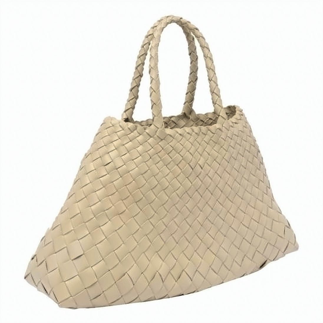Woven Buffalo Leather Tote Bag