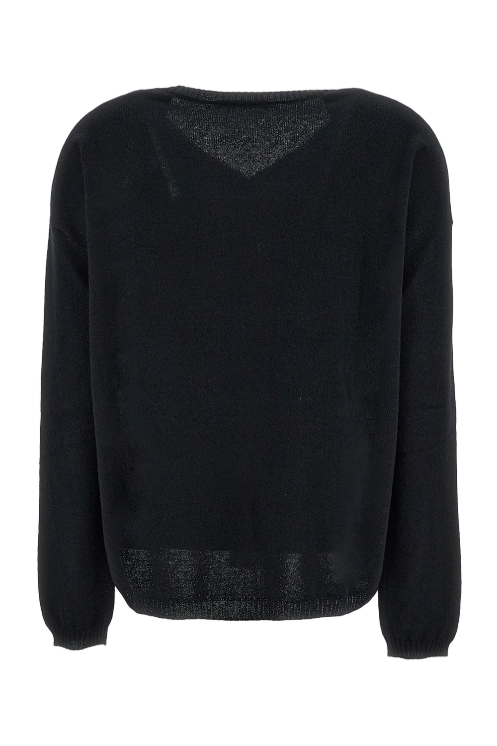 Classic Black Knitted Sweater With Versatile Design