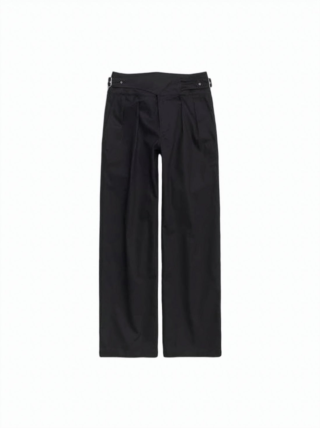 Straight Black Pants with High Waist