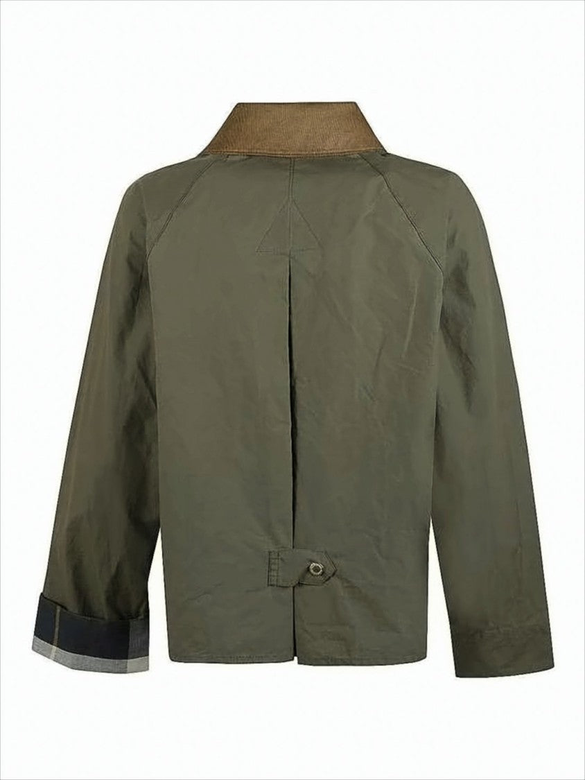 Cropped Green Barbour Jacket