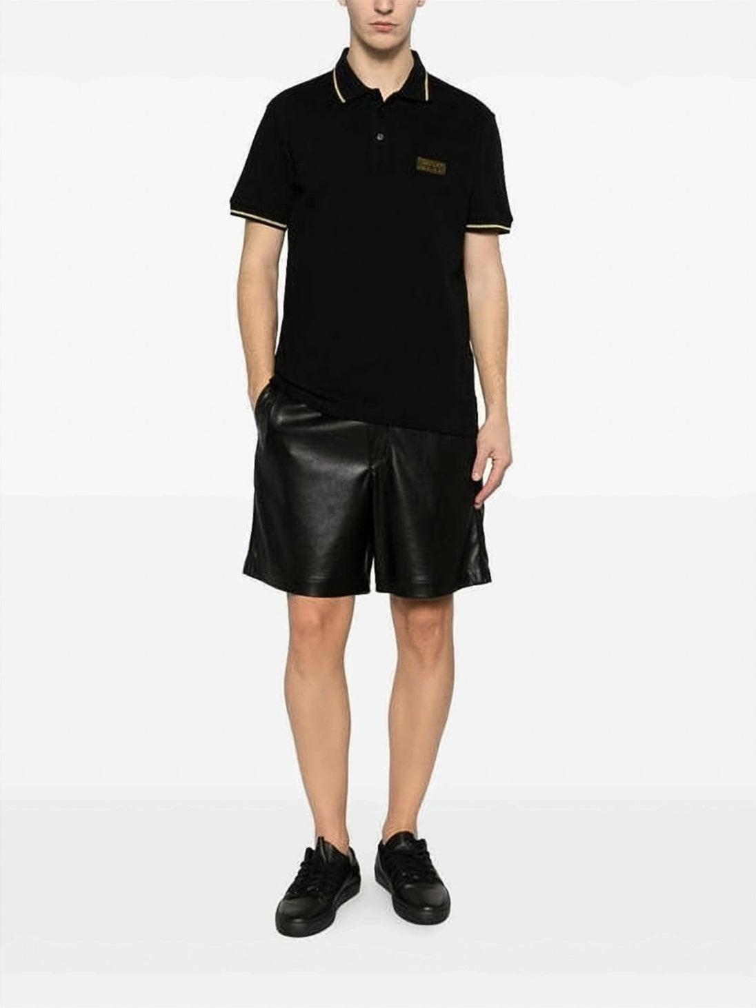Short Sleeve Black Polo Shirt