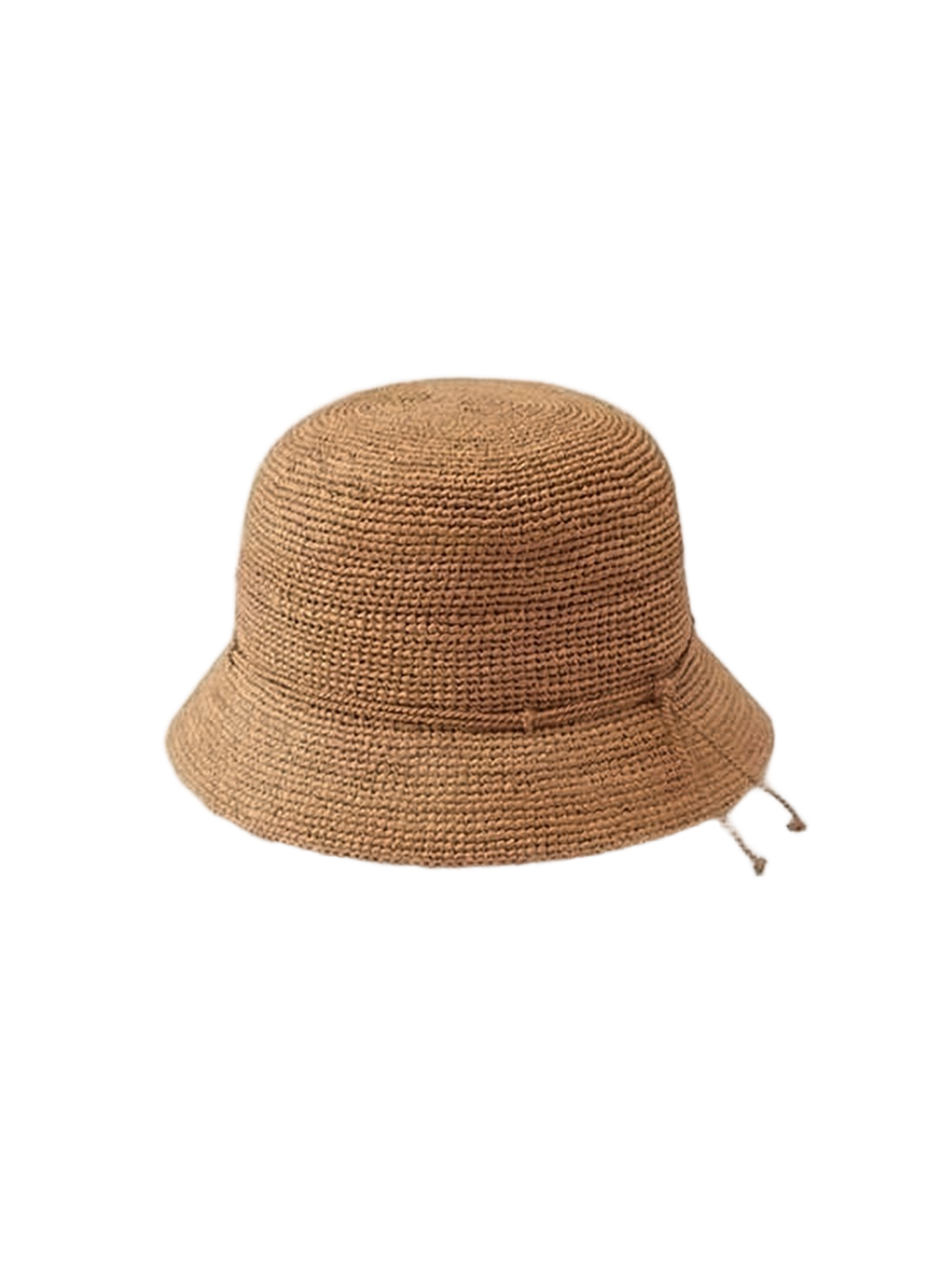 Artisanal Raffia Bucket Hat with Metallic Emblem