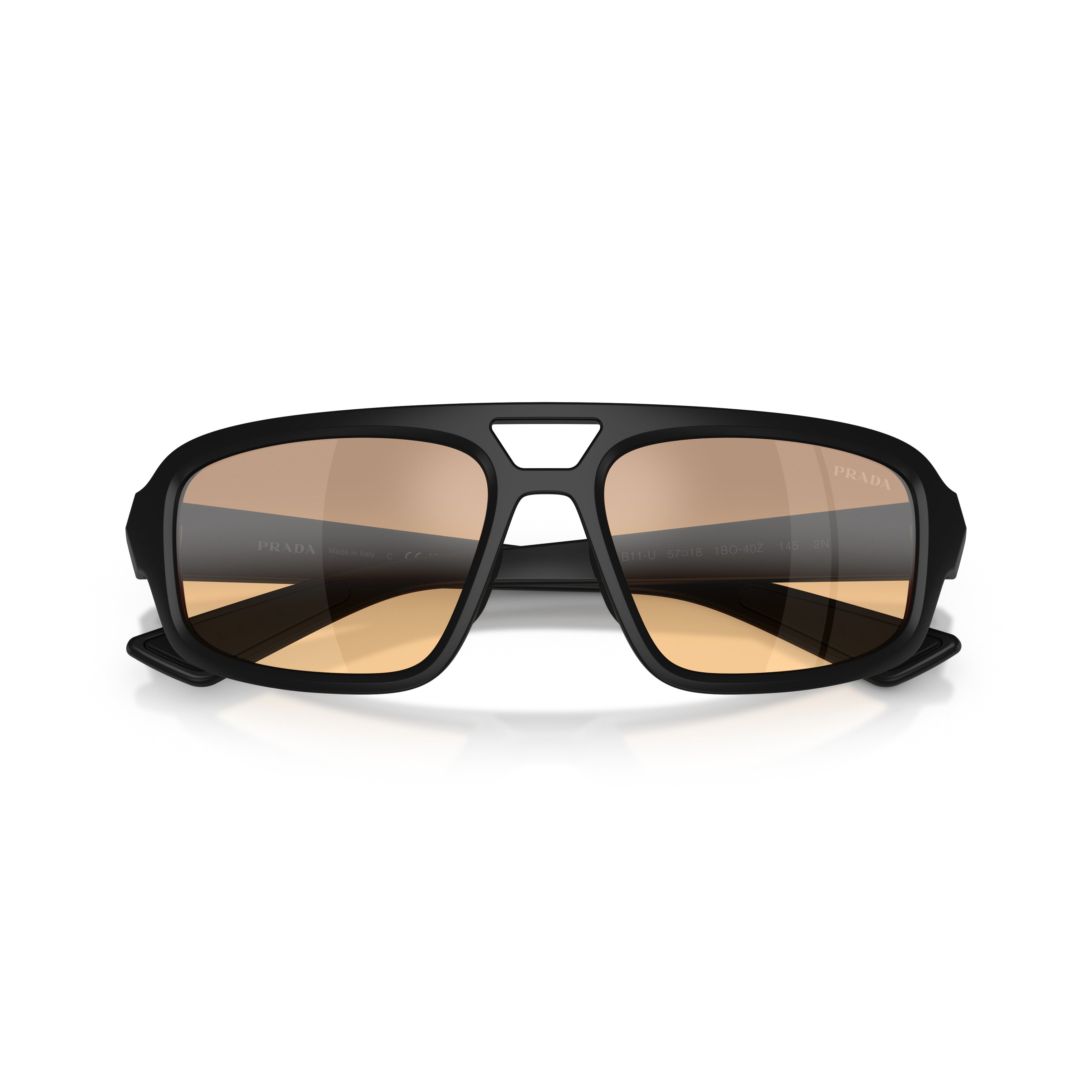 0ps B11su Rectangular Matte Black Sunglasses