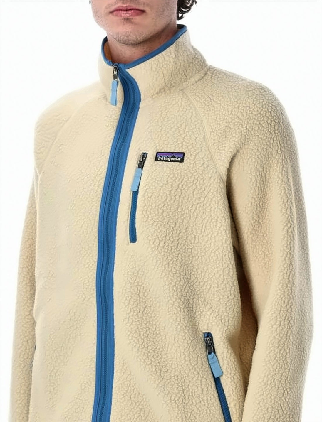 Textured Fleece High Collar Jacket