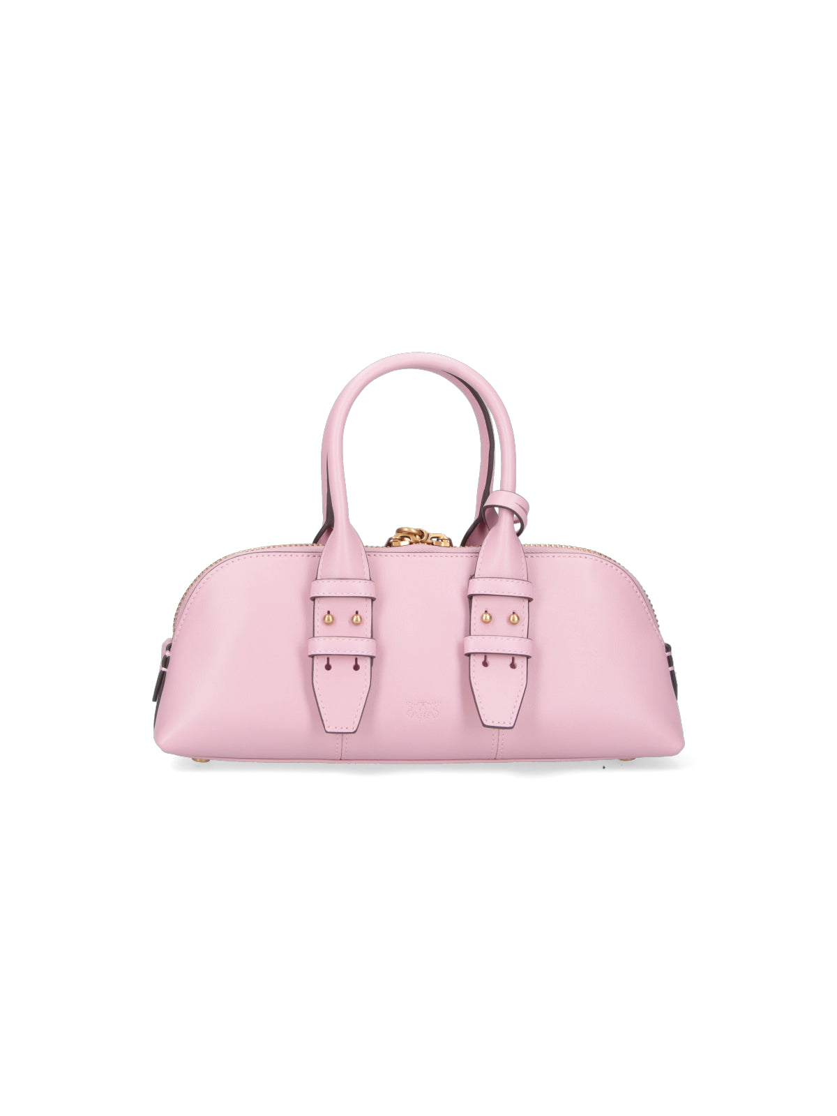 Structured Pink Handbag With Detachable Shoulder Strap