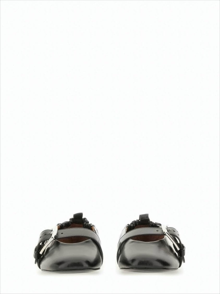 Pointed Toe Flat Shoes with Buckle Strap