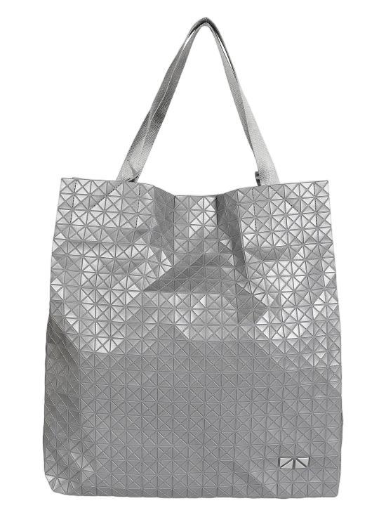 Geometric Tote Bag with Triangular Pattern