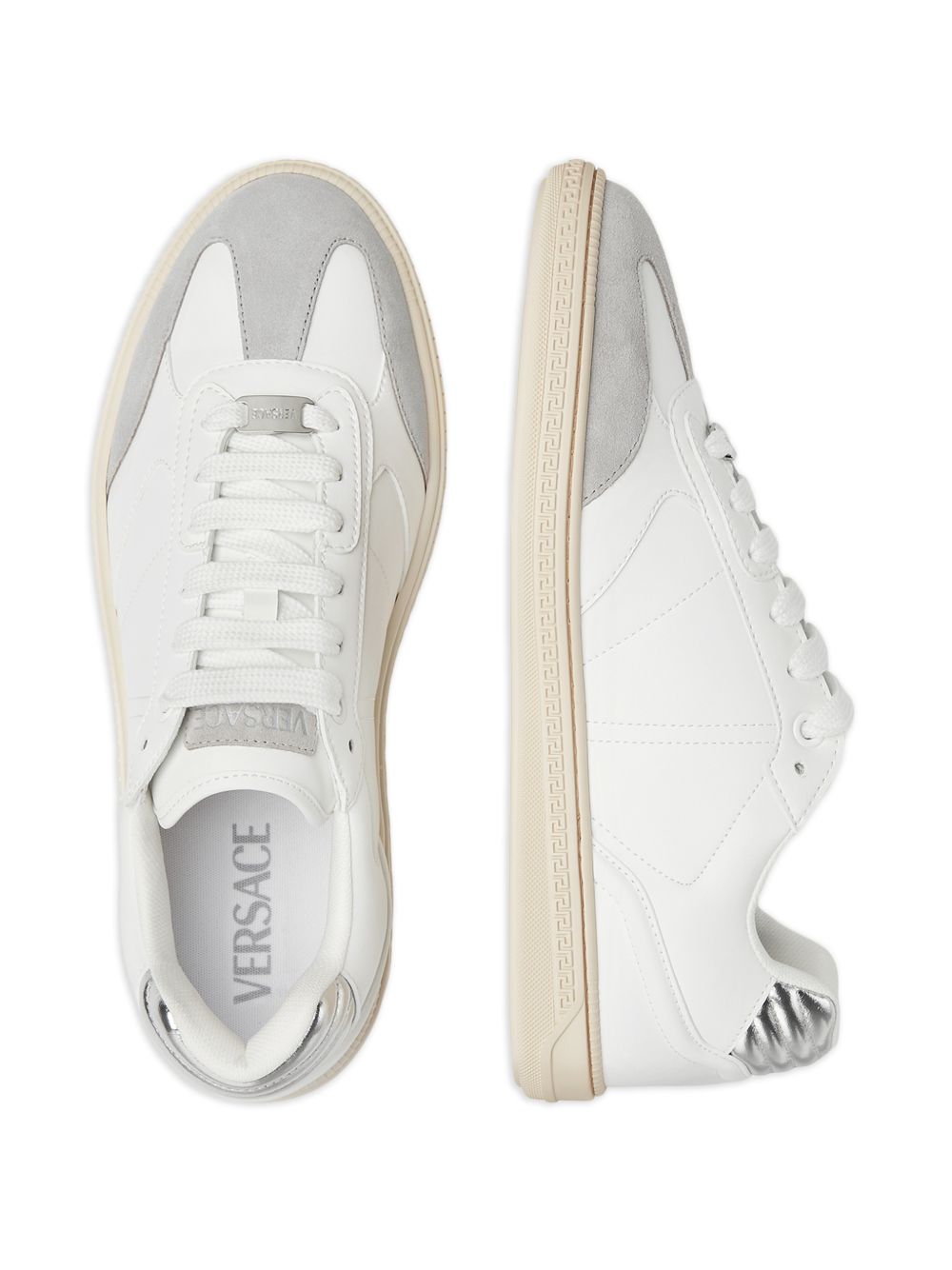 Low-Top Multicolour Sneakers With Silk And Nylon Accents