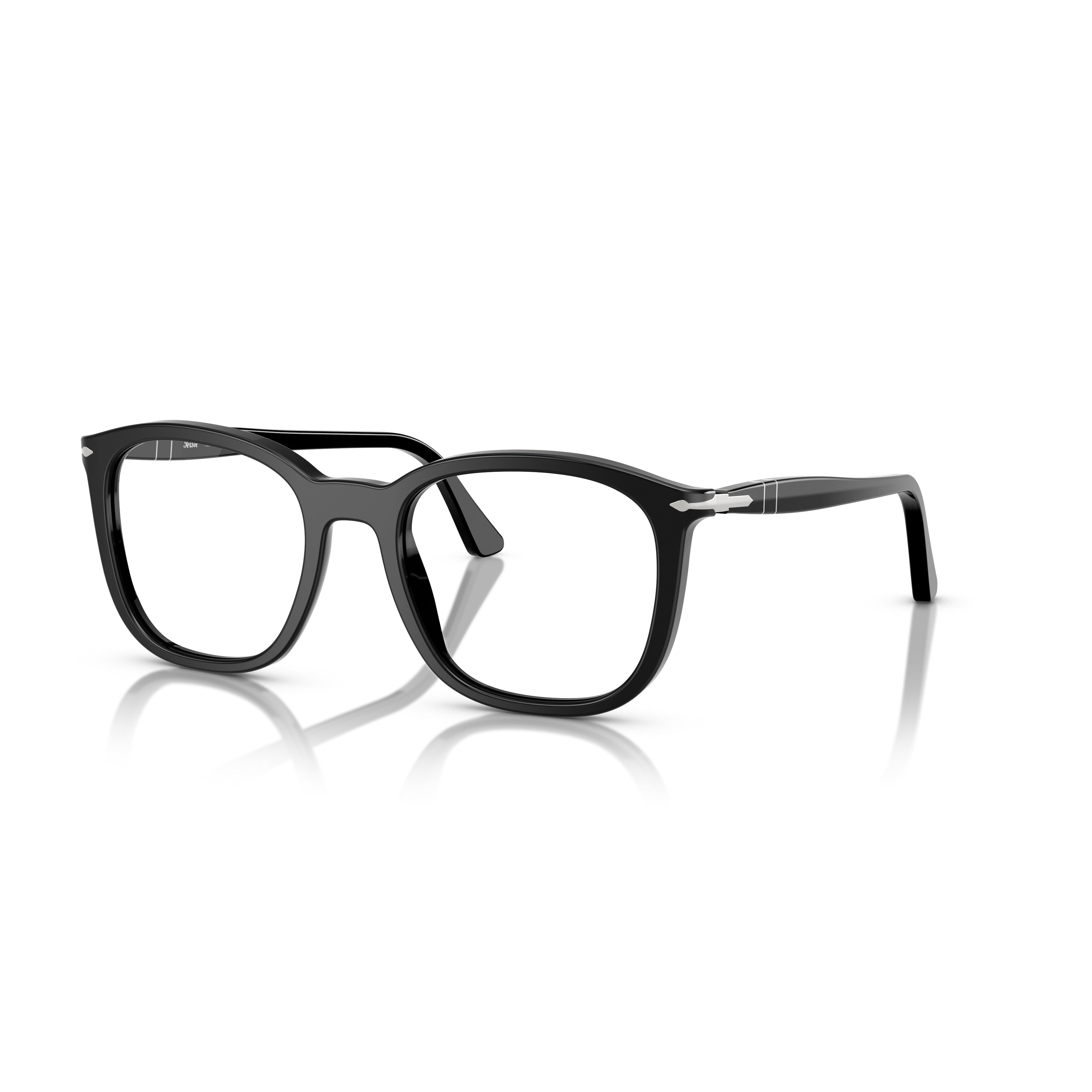 0po3355v Square Frame Acetate Eyeglasses with Silver Accents