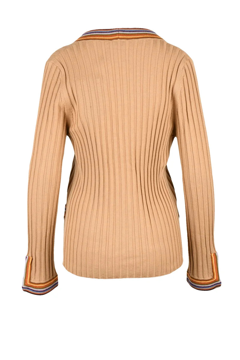 Button Cardigan Wool - Beige