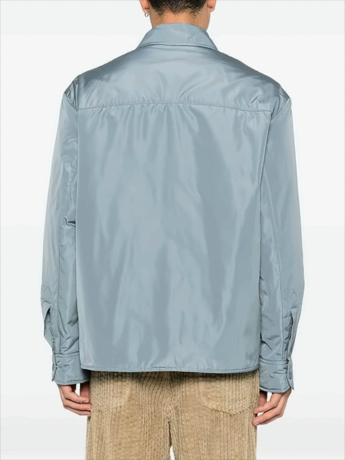 Lightweight Blue Jacket With Classic Collar