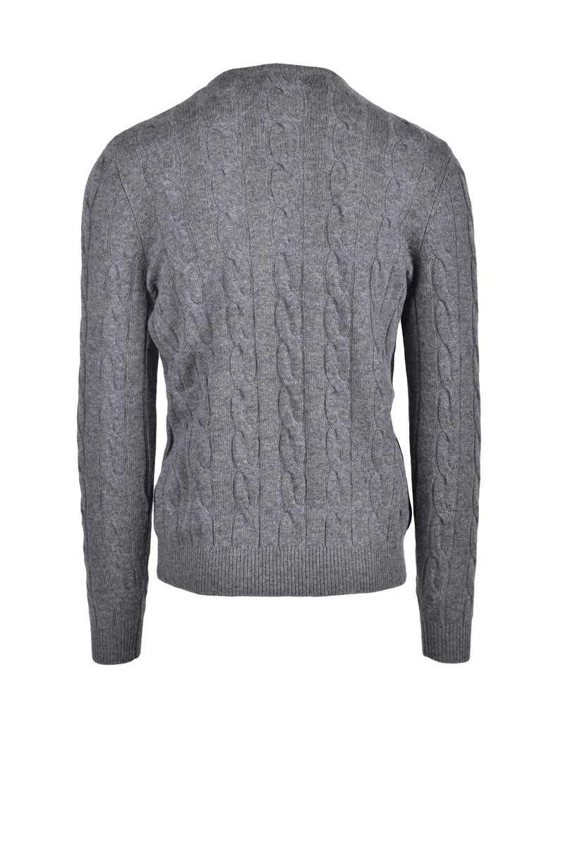 Cable Knit Pullover Sweater in Luxe Wool-Cashmere Blend