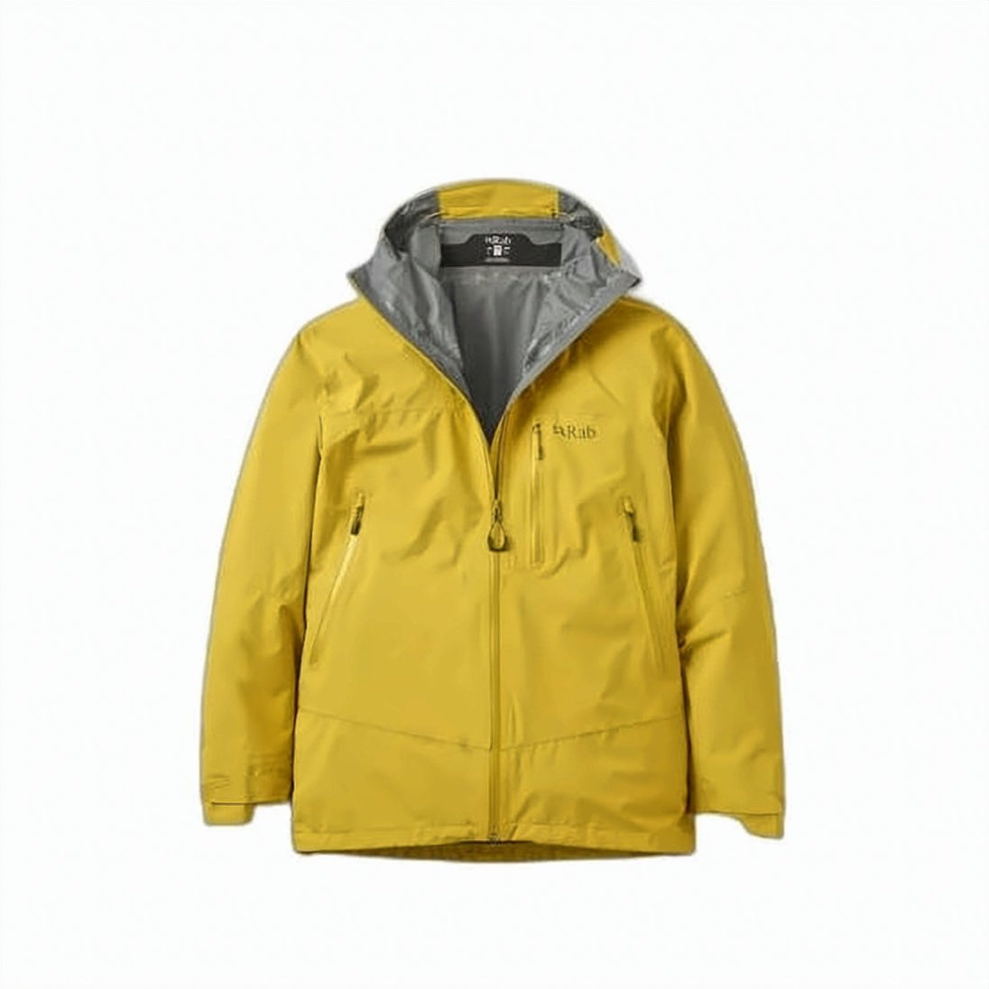 Water-Resistant Yellow Polyamide Jacket with Hood