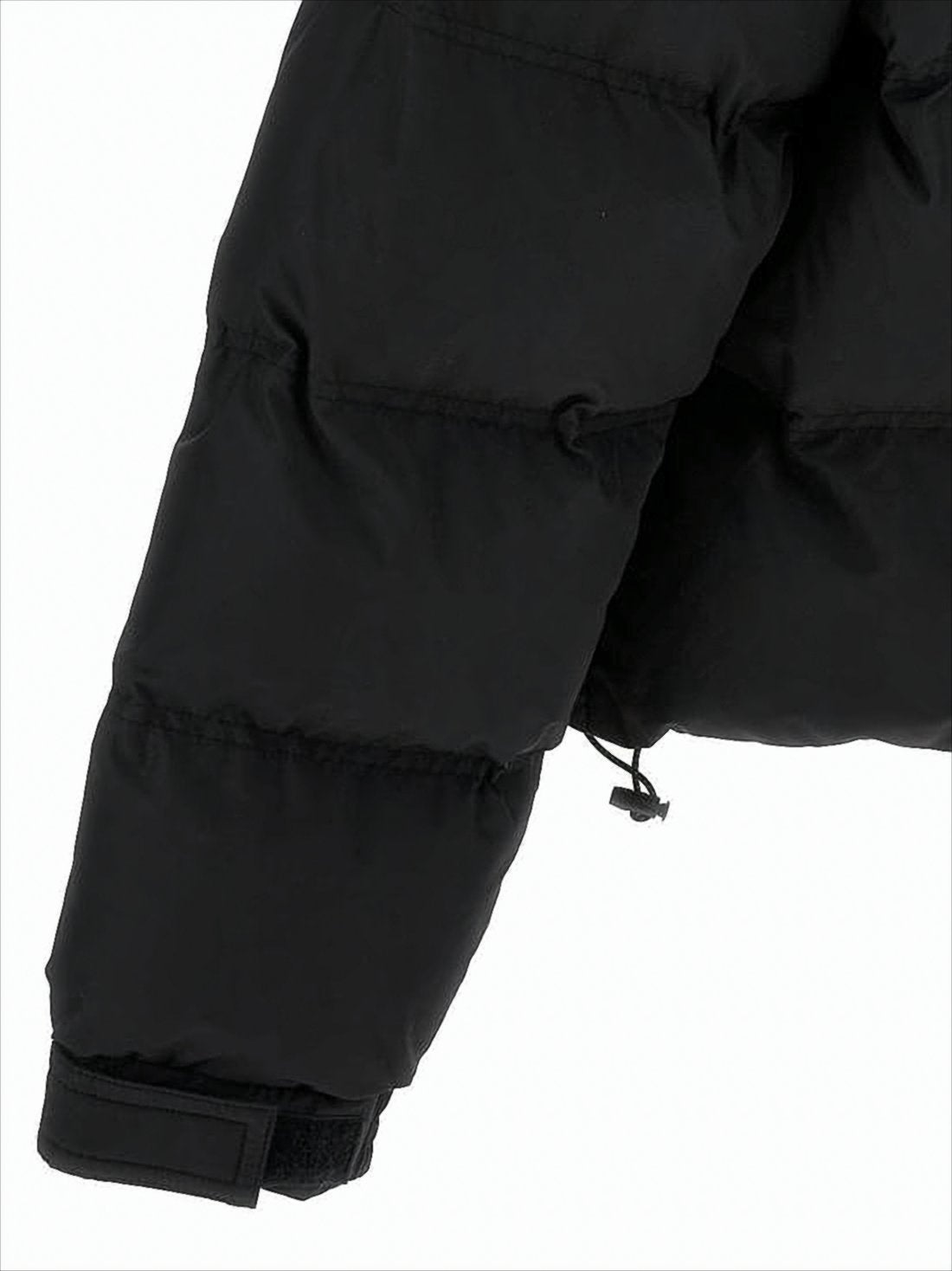 Cropped Puffer Jacket with High Collar