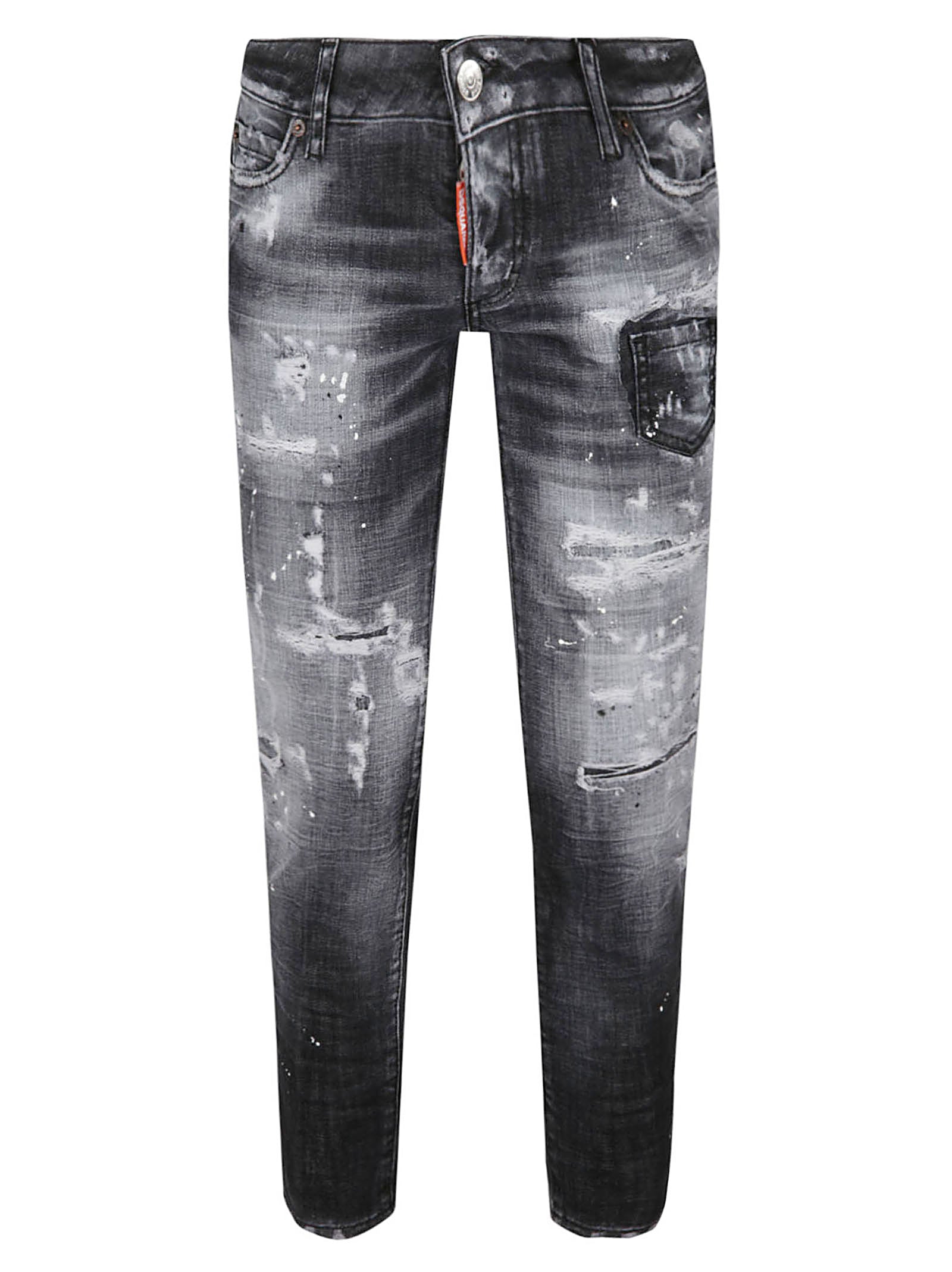 Fitted Black Denim Jeans
