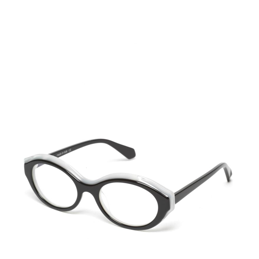 Timeline Oval-Frame Eyeglasses with Contrasting Top Accent