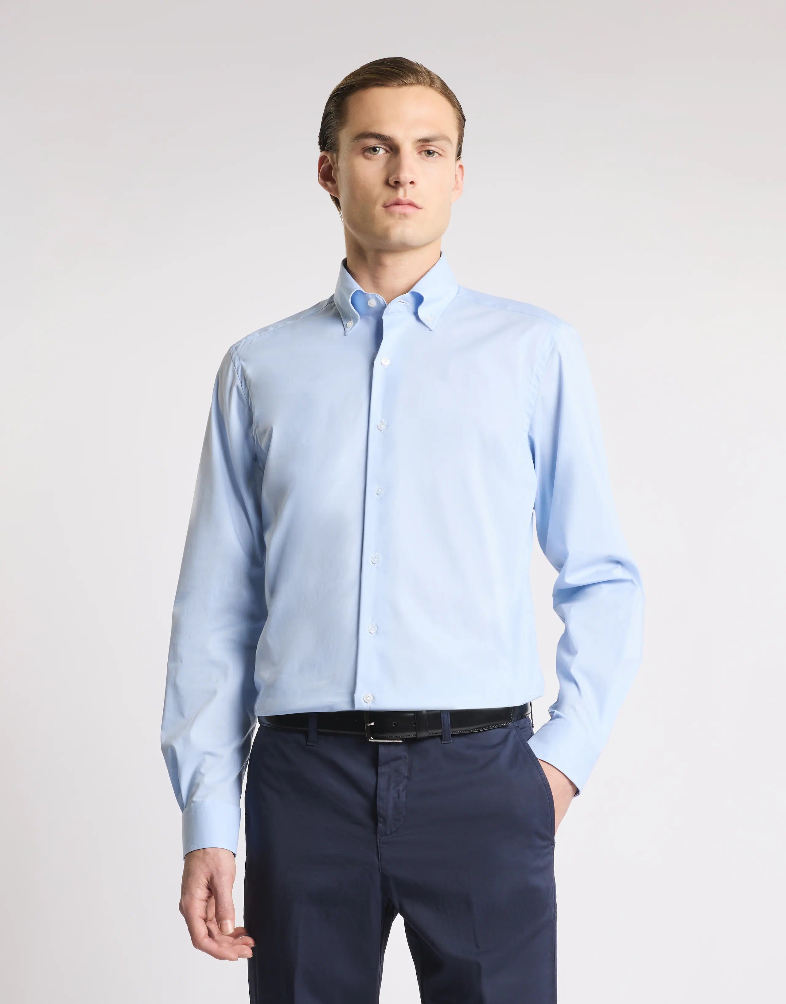 French Collar Stretch Dress Shirt