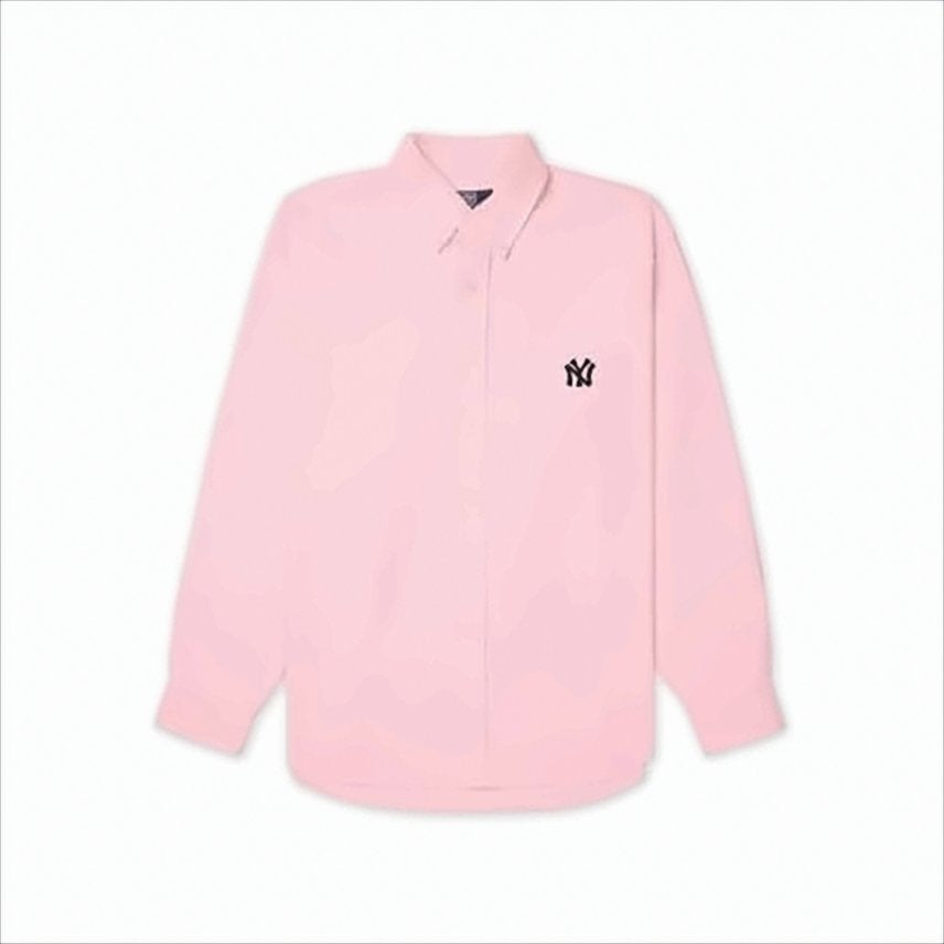 Long-Sleeve Button-Up Shirt with Classic Collar