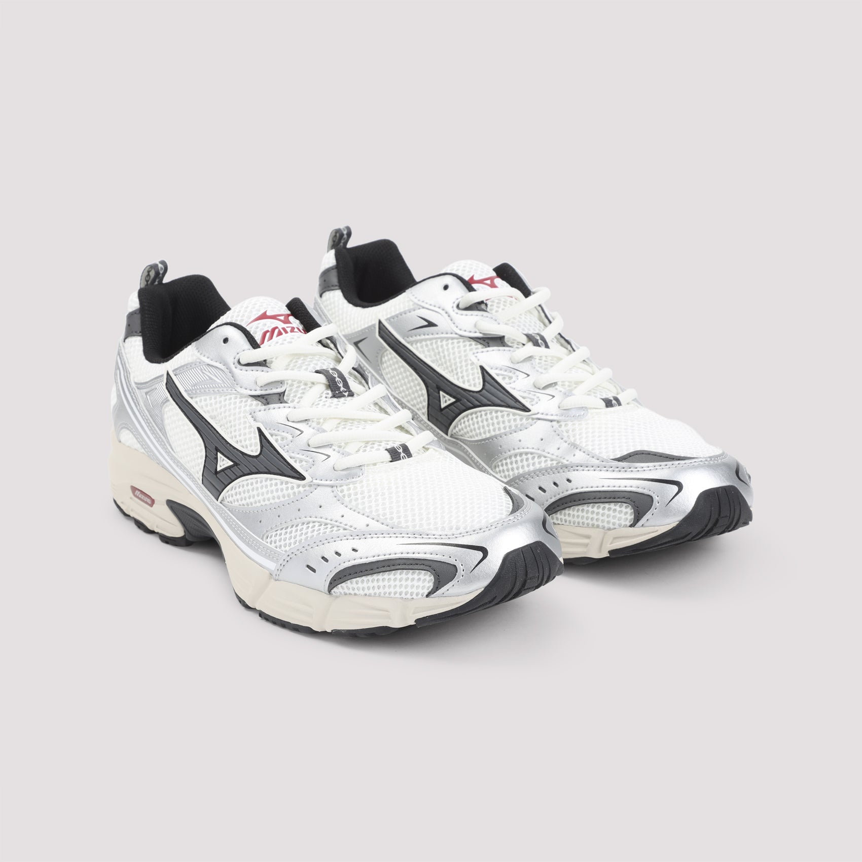 Cushioned Sneakers With Leather And Mesh Combination