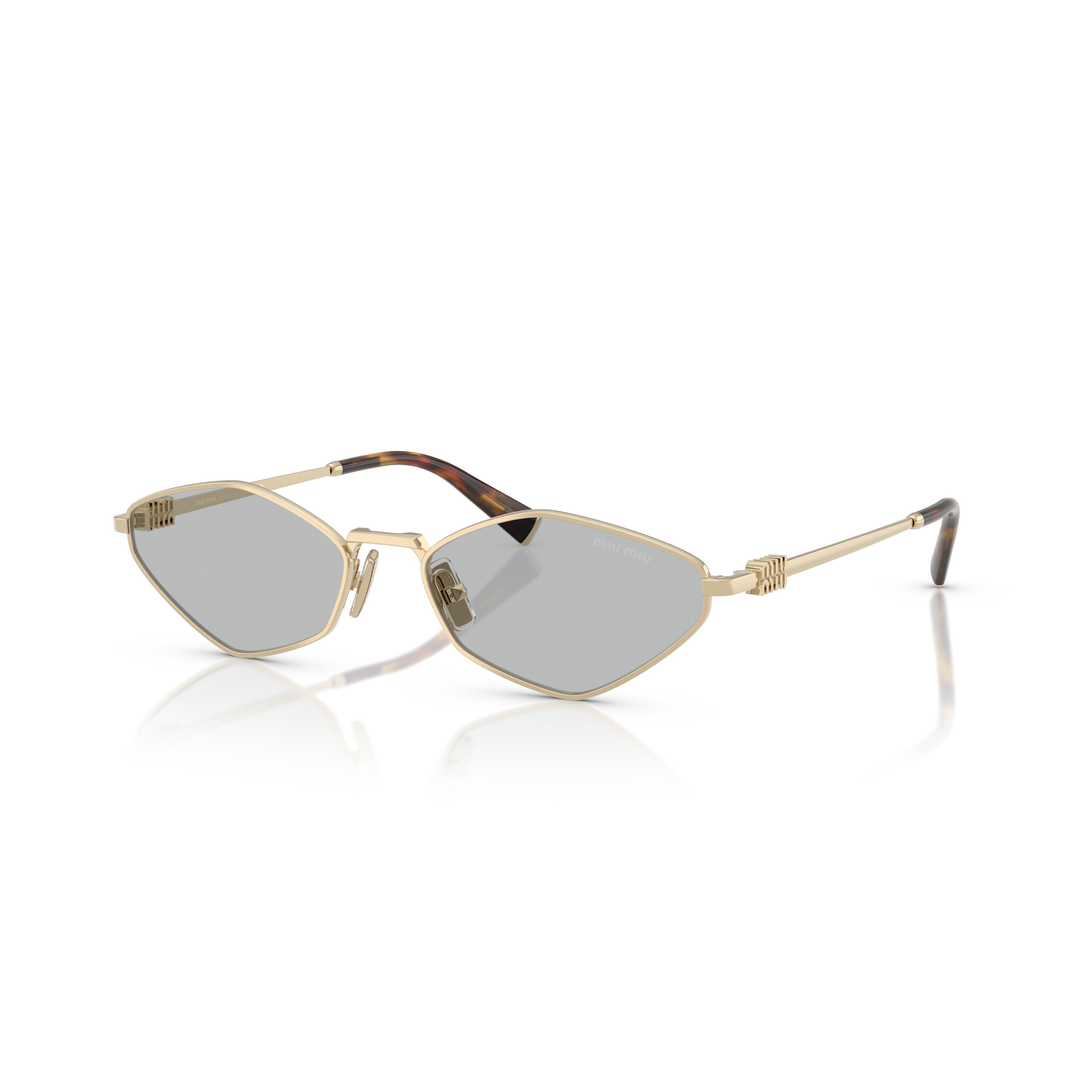 0mu 56zs Angular Geometric Metal Sunglasses
