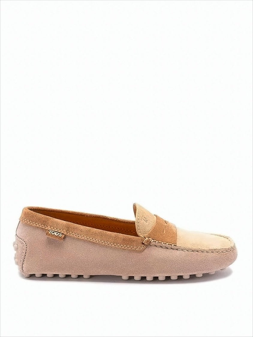 Suede Loafers with Classic Moccasin Silhouette and Penny Strap