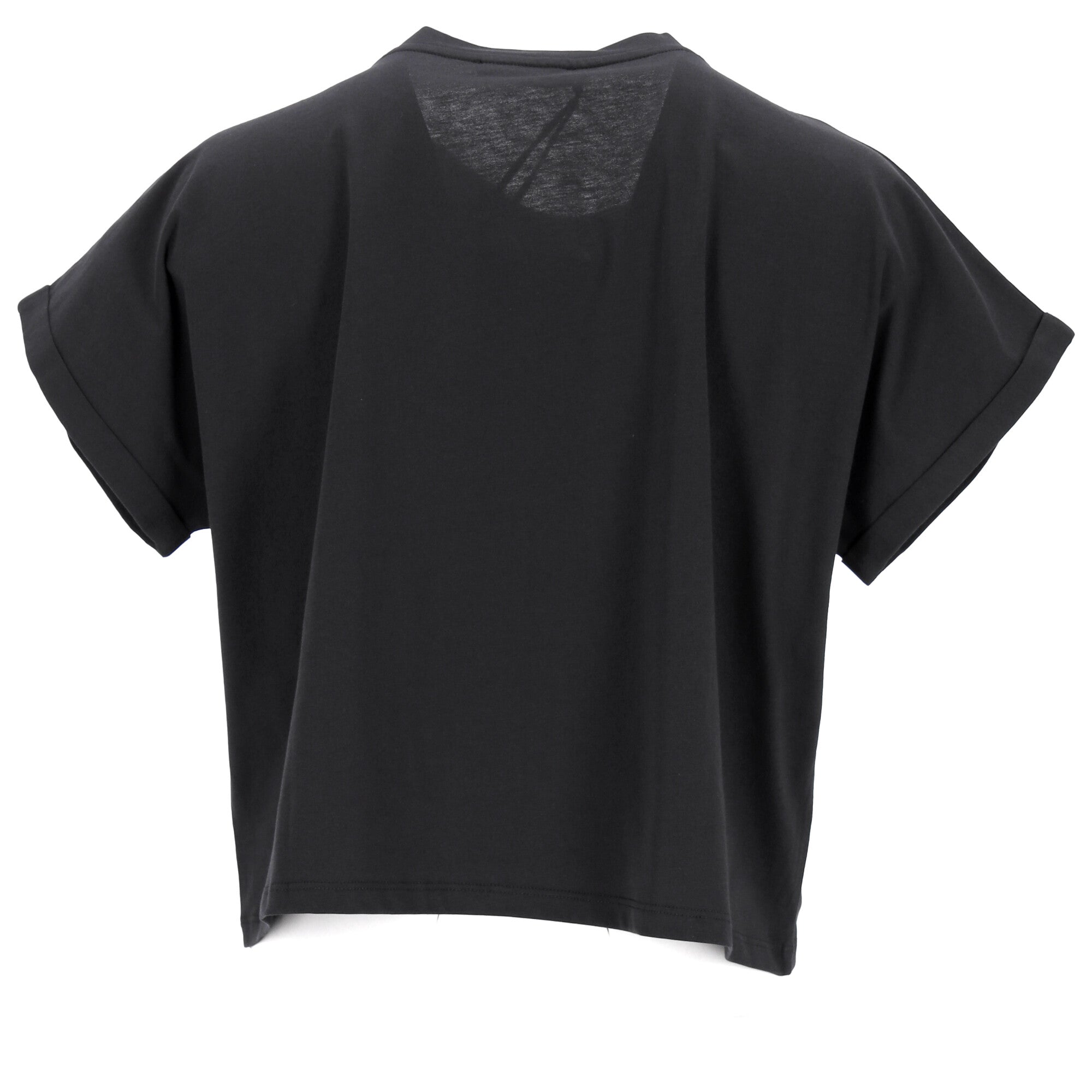 Relaxed-Fit Cotton Crop Top With Logo Detail