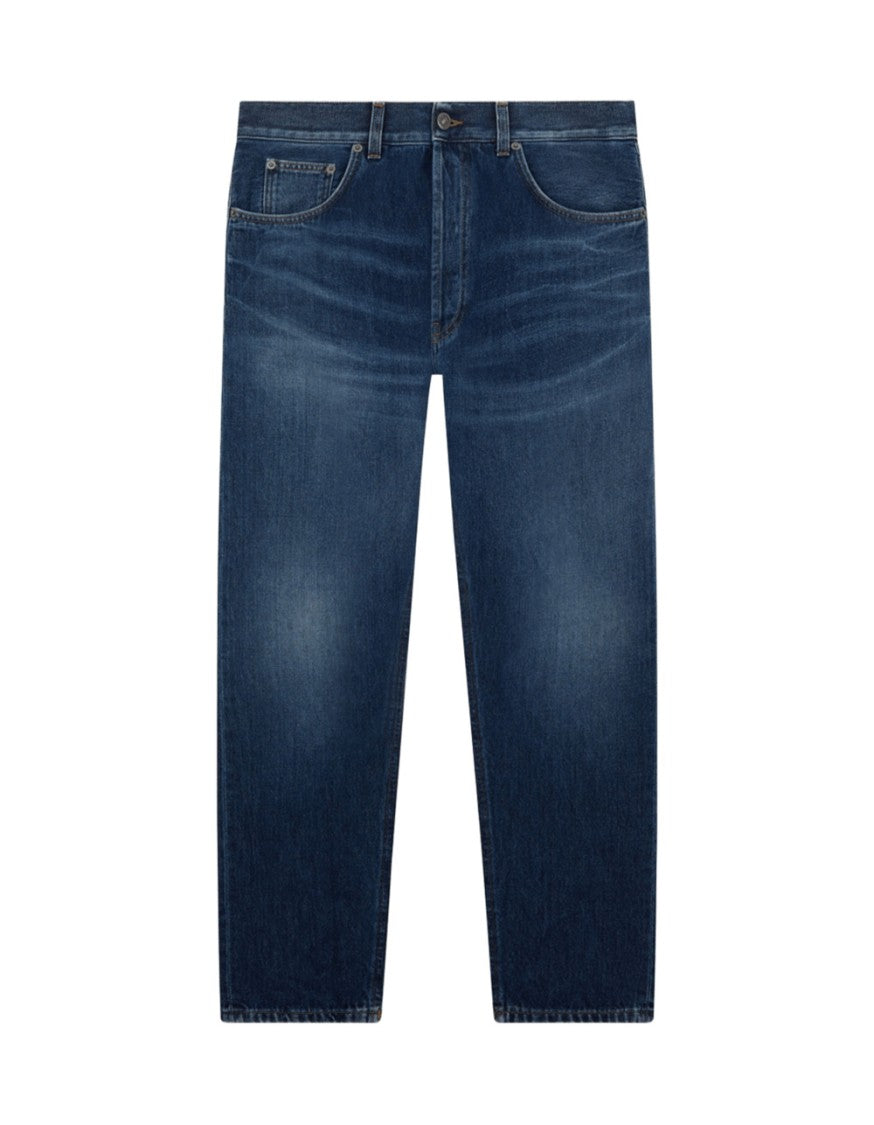 Carrot Slim Fit Blue Jeans With Five Pockets
