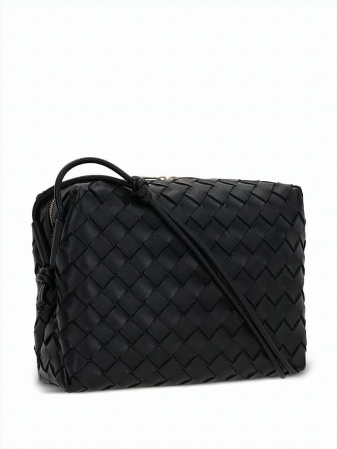 Woven Leather Crossbody Bag